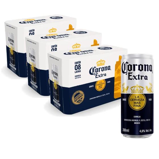 Imagem de Cerveja Corona Extra Lata 269Ml (Caixa 24 Unidades)