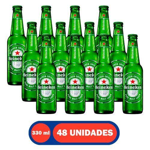 Imagem de Cerveja Garrafa 330ml 48 Unidades Heineken