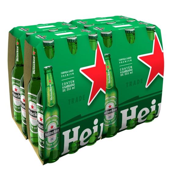 Imagem de Cerveja Heineken Long Neck 330ml Pack Com 24 Unidades