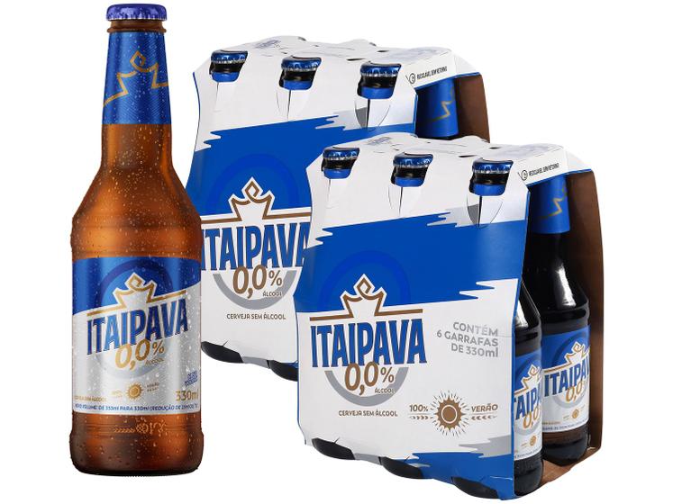 Imagem de Cerveja Itaipava 0,0% sem Álcool 12 Unidades Long Neck 330ml