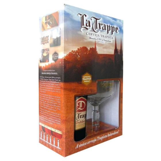 Imagem de Cerveja La Trappe Importada Holanda Kit Garrafa 750ml e Taça