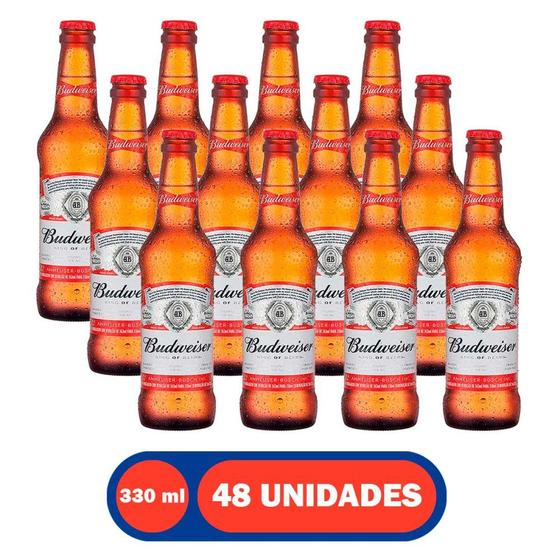 Cerveja Lager 330ml Long Neck 48 Unidades Budweiser Menor preço em Cerveja Lager 330ml Long Neck 48 Unidades Budweiser