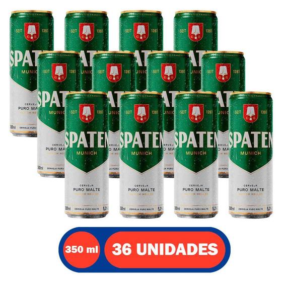 Imagem de Cerveja Lata Sleek 350 ml 36 Unidades Spaten