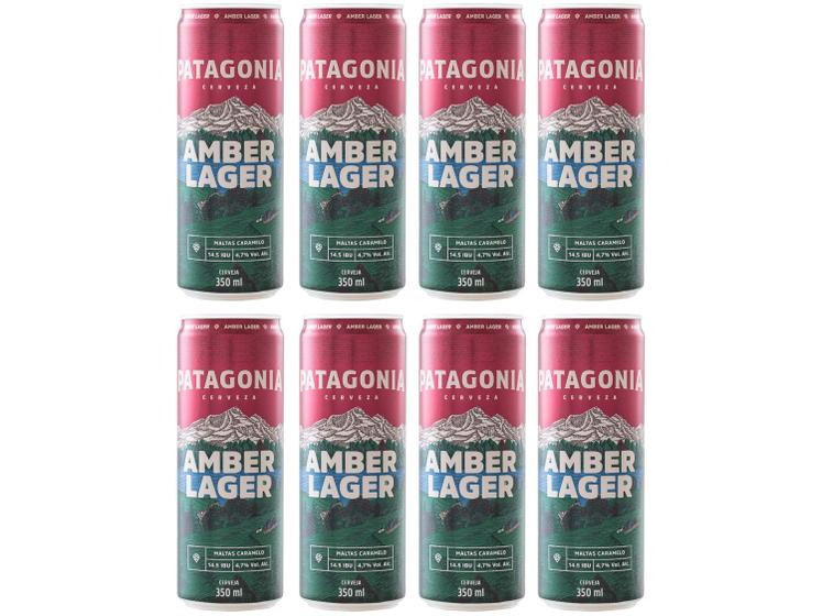 Cerveja Patagônia Amber Lager 8 Unidades - 350ml