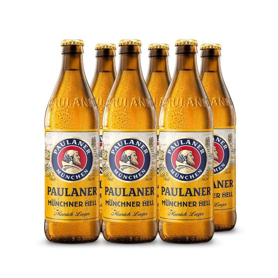 Imagem de Cerveja Paulaner Munchner Hell Alemã Garrafa 500ml (6 Un)