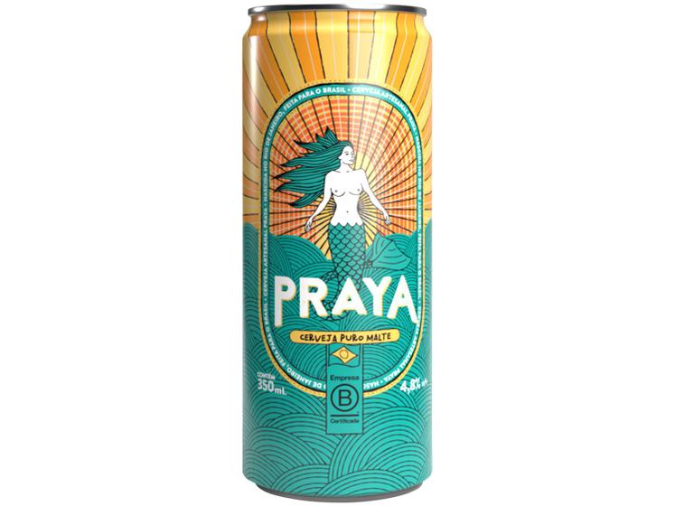 Cerveja Praya Puro Malte Lager Lata 350ml Menor preço em Cerveja Praya Puro Malte Lager Lata 350ml