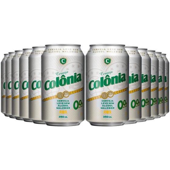 Imagem de Cerveja Sem Álcool Malzbier Colônia - Lata 350Ml -12 Un