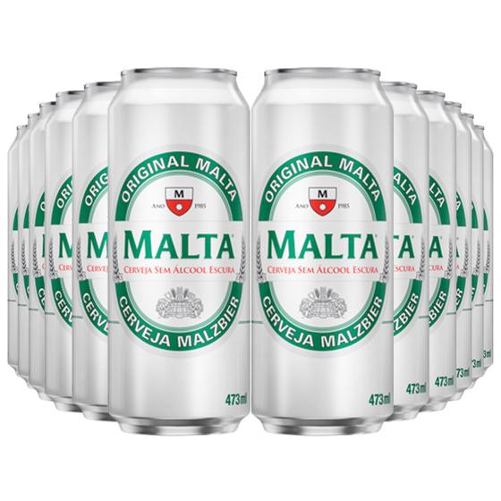 Cerveja sem álcool Malzbier Malta - 12 Latas 473ml - Nacional Menor preço em Cerveja sem álcool Malzbier Malta - 12 Latas 473ml - Nacional