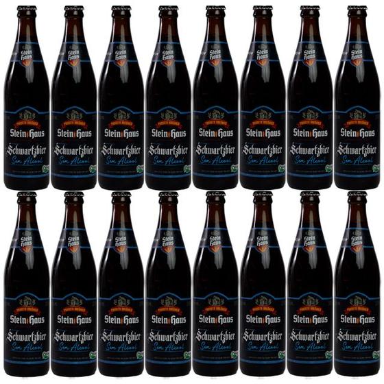 Imagem de Cerveja Sem Álcool Orgânica Schwartzbier - Long Neck 500mL - Nacional - 16 un