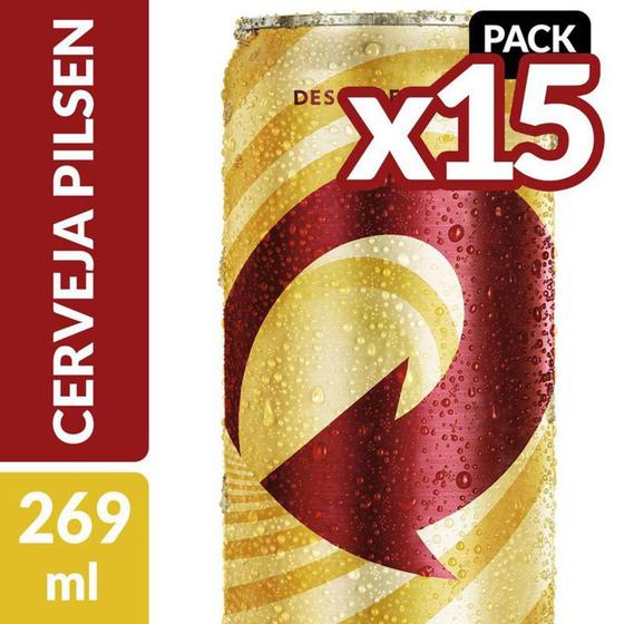 Imagem de Cerveja Skol Lata 269 ml Embalagem com 15 Unidades