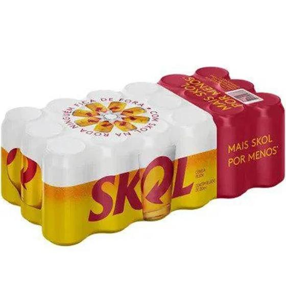 Cerveja Skol Lata 350ml Com 18 Unidades Menor preço em Cerveja Skol Lata 350ml Com 18 Unidades