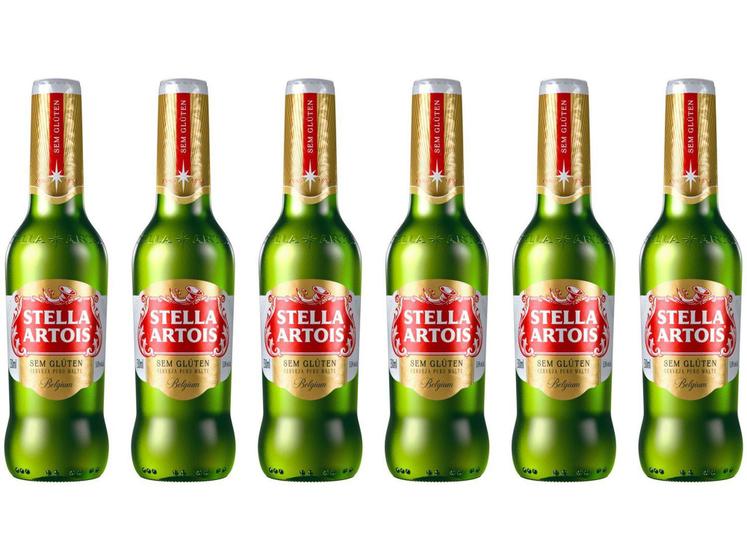 Cerveja Stella Artois Puro Malte American Lager 6 Unidades Garrafa