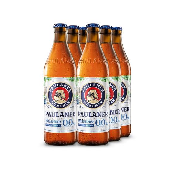 Cerveja Zero Álcool Paulaner Weissbier Garrafa 500ml (6 Und)