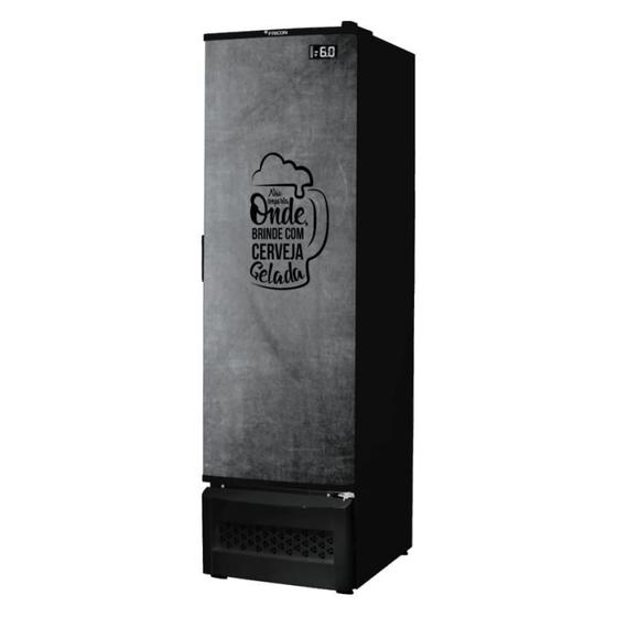 Imagem de Cervejeira 284 Litros Porta Cega Adesivada Preta Fricon VCFC-284C 127V