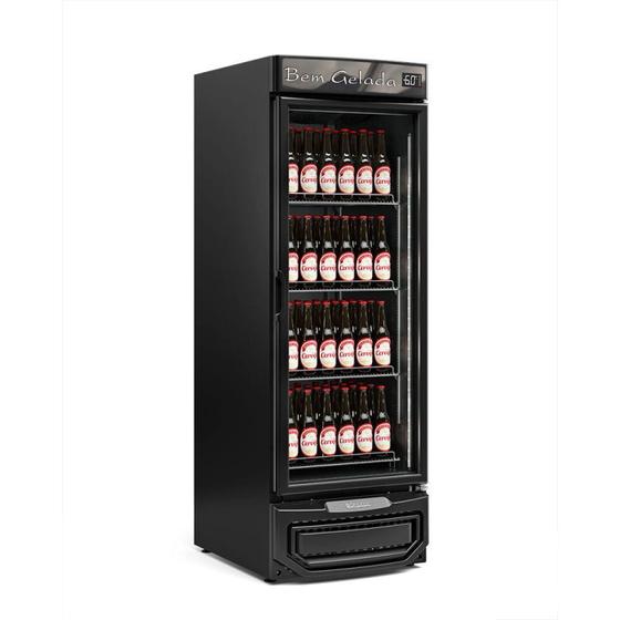 Imagem de Cervejeira 570 Litros Frost Free Porta Vidro GRB-57 V PR Gelopar Preta 127v