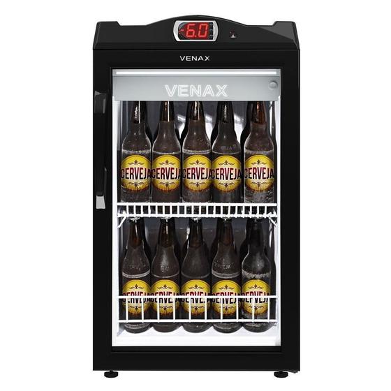 Imagem de Cervejeira/Expositor Vertical Porta de Vidro 82 Litros EXPVQ Preto Fosco - Venax