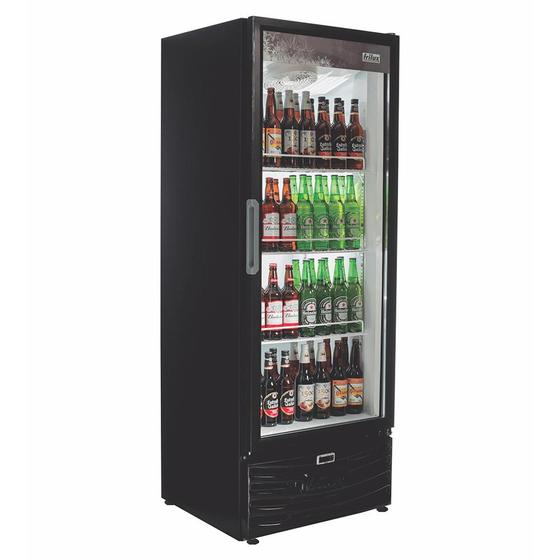 Imagem de Cervejeira Plus RF-013 Porta de Vidro Aquecido - 410 L Preta 3 Prateleiras Controlador Digital +5 a -6C - Frilux