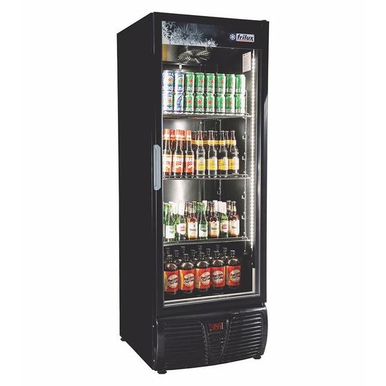 Imagem de Cervejeira RF-016-P All Black Porta de Vidro Low-E - 570 L Preta 3 Prateleiras Controlador Digital +2/ 0/-6C - Frilux