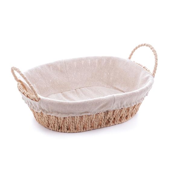 Imagem de Cesta 27 cm com alça em papel oval com forro em tecido Wolff - 61516