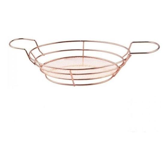 Imagem de Cesta aramado oval rose gold com alça