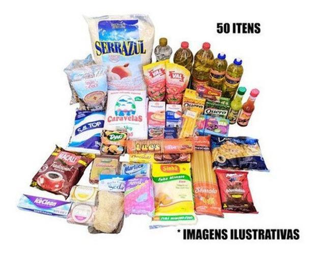 Imagem de Cesta Básica Alimento Grande Completa Total 50 Itens