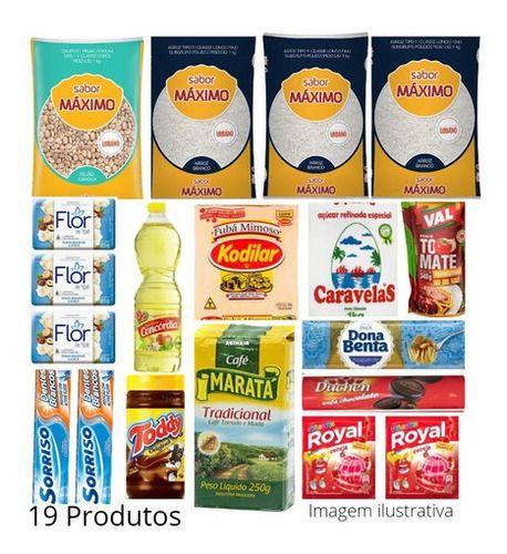 Imagem de Cesta Básica De Alimentos+higiene Completa 19 Produtos