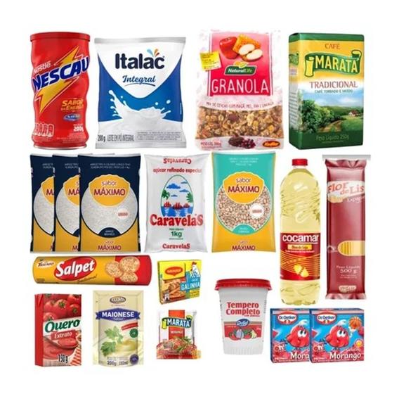 Imagem de Cesta Básica Mais Que Completa Com Granola E Leite Em Pó