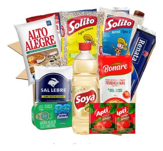 Imagem de Cesta Básica Simples Completa 10 Itens Doação