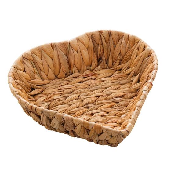 Imagem de Cesta  coraçao de fibra natural decorativa