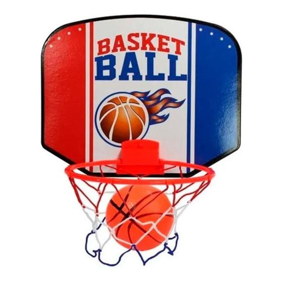 Imagem de Cesta De Basquete Infantil Com Aro E Bola 30 X25 Cm