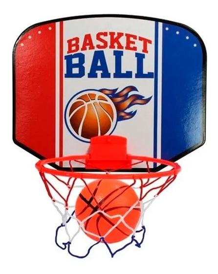 Imagem de Cesta De Basquete Infantil Com Aro E Bola 30 X25 Cm
