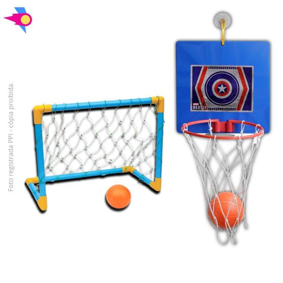 Cesta de Basquete + Mini Gol Mini Trave Golzinho Menor preço em Cesta de Basquete + Mini Gol Mini Trave Golzinho