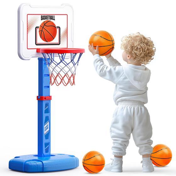 Imagem de Cesta de Basquete ShyLizard para Bebês - Uso Interno/Externo com 3 Bolas
