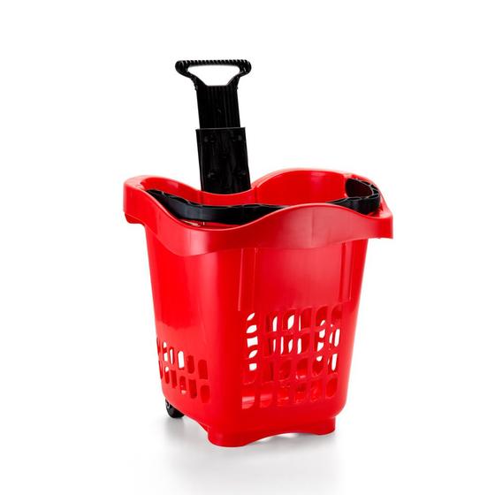 Imagem de Cesta de Compras Com Rodas Rodinhas Lofity 30Lts