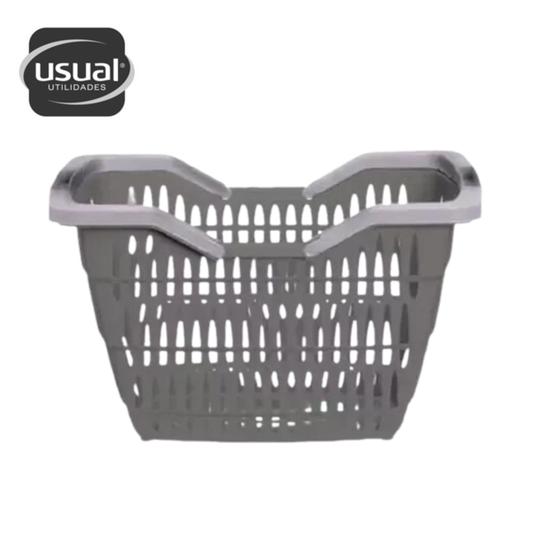 Imagem de Cesta De Compras Kit Com 10 Cestas 12L C/ Alças Supermercado