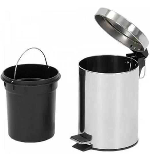 Cesta De Lixo Banheiro Lixeira Metal Inox 5l Com Pedal Luxo Menor preço em Cesta De Lixo Banheiro Lixeira Metal Inox 5l Com Pedal Luxo
