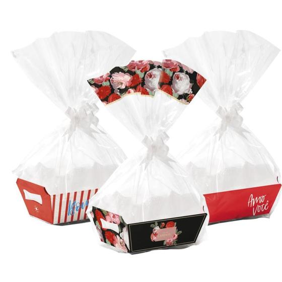 Imagem de Cesta de Papel KIT Cesta G 32X24X11CM.SORTIDO Pacote com 10