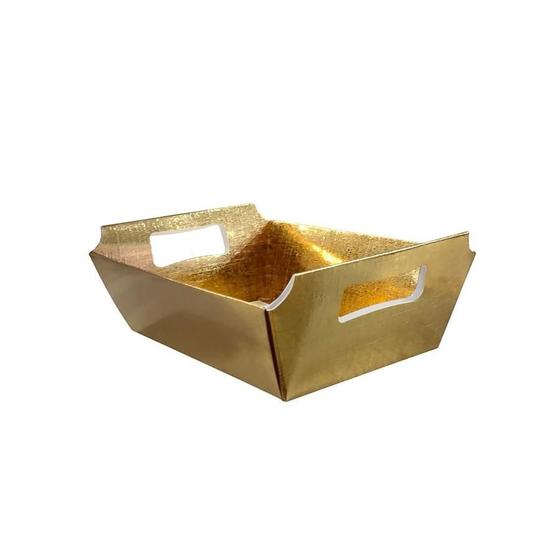 Imagem de Cesta de Papel P 9,5x14x5cm - Dourado - 10 Unidades - ASSK -