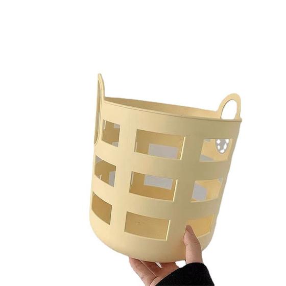 Imagem de Cesta de Roupa de Plástico Resistente a Mofo e Quedas