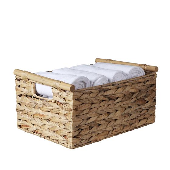 Imagem de Cesta de Vime Retangular Grande BSTNASI - Estilo Jacinto de Água