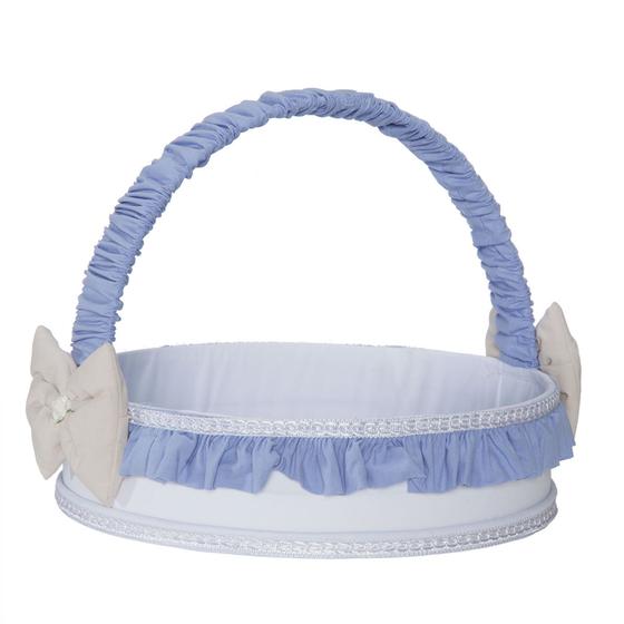 Imagem de Cesta Esplendor Azul Royal para Quarto de Bebê 01 Peça - Coleção Conforto