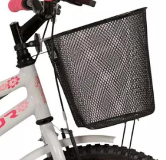 Imagem de Cesta Grande Aramada Para Bicicleta Aro 24 a 26 Grande De Ferro Medidas 38 x 29 x 27 cm