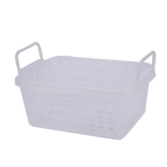 Imagem de Cesta Organizadora 22x9cm Empilhável Alça Cristal - Z PLASTIC