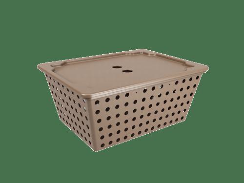 Imagem de Cesta Organizadora Coza One Maxi 12,9 Litros 39 x 30 x 16,8 cm Warm Gray