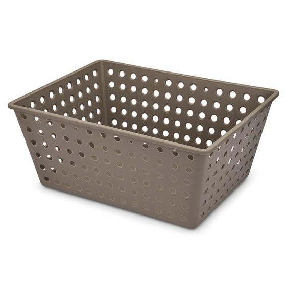 Imagem de Cesta Organizadora Multiuso Maxi Cinza 16,6x29,2x38,2 cm Coza