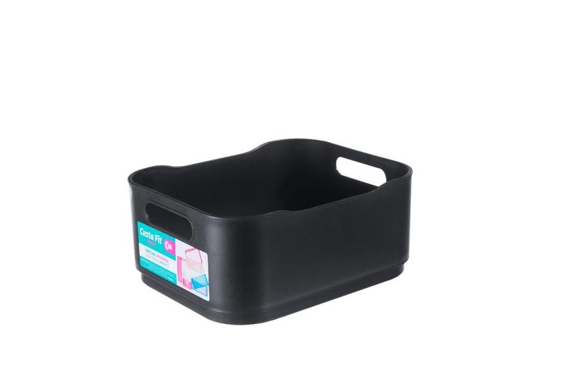 Imagem de Cesta Organizadora Pequena Coza Fit 18,5 x 15 x 8 cm Preto