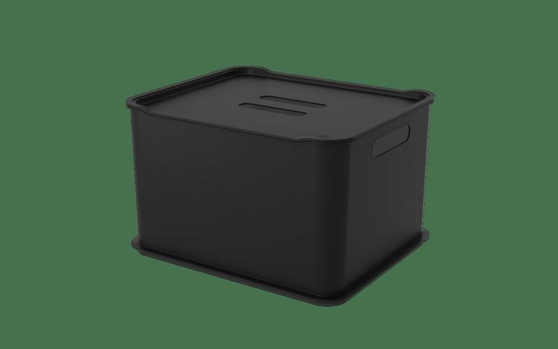 Imagem de Cesta Organizadora Ultra com Tampa Coza Fit 38 x 31,6 x 23,4 cm Preto