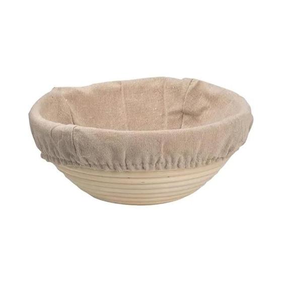 Imagem de Cesta Oval de Rattan para Fermentação de Pão - Impermeável e Natural