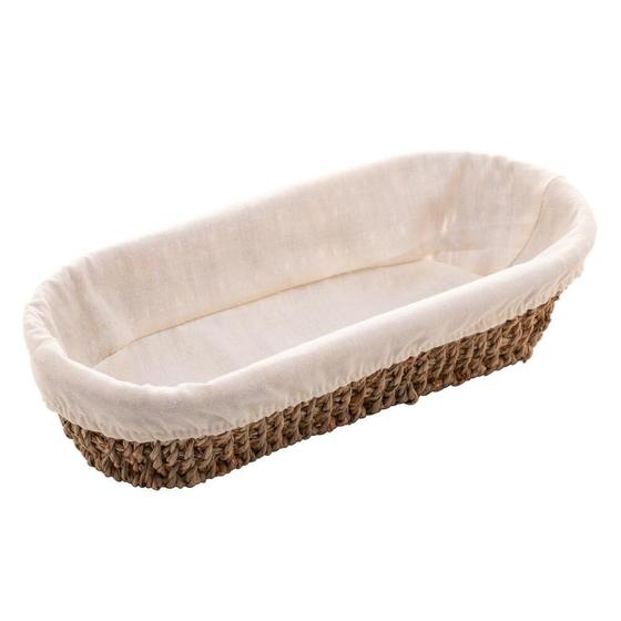 Imagem de Cesta Oval de Sisal com Forro em Tecido 28cm Wolff