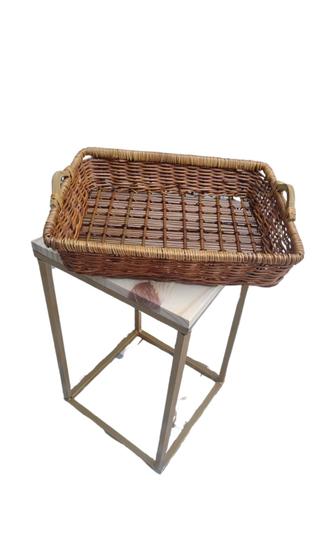Imagem de Cesta Retangular em Vime com Alça 35x30x8cm - Mundiart